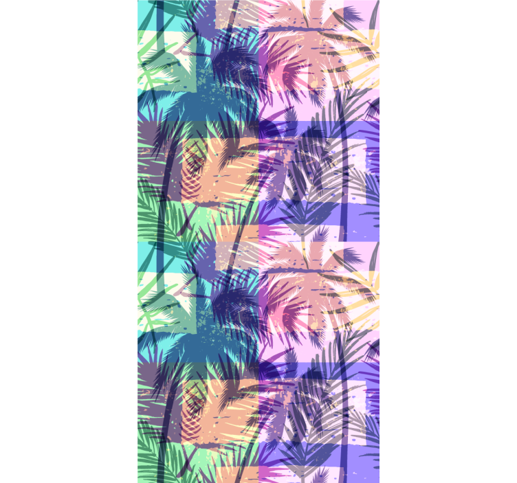 木の壁紙ヴィンテージパームリーフ - TENSTICKERS