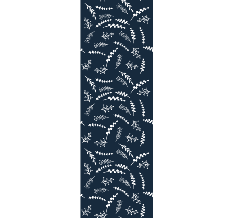 葉壁紙繊細な青い模様 - TENSTICKERS