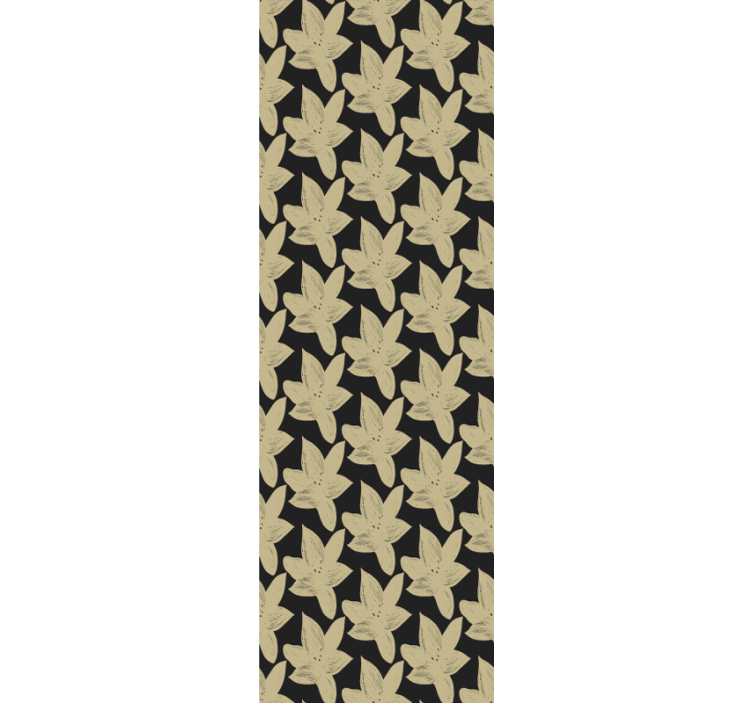 お風呂壁紙エレガントな花と葉 - TENSTICKERS