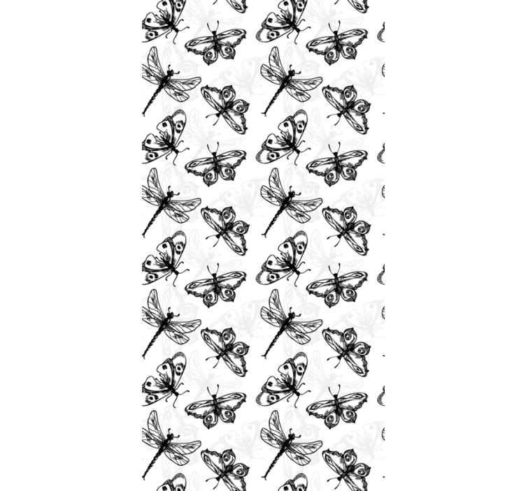 蝶の壁紙黒いトンボ - TENSTICKERS