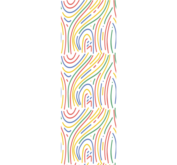 事務所 壁紙 カラフルな曲線ライン - TENSTICKERS