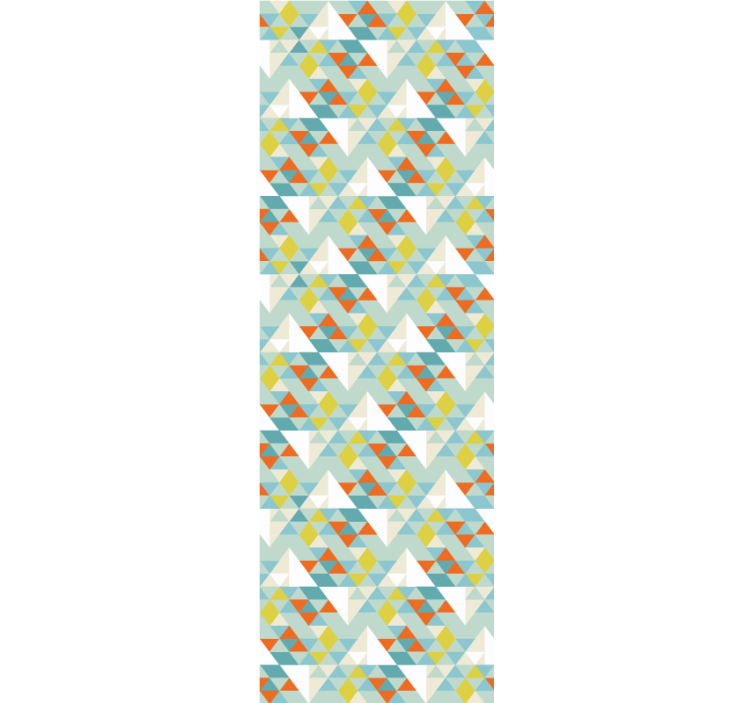 三角形 壁紙 青い丸みを帯びたモチーフ - TENSTICKERS