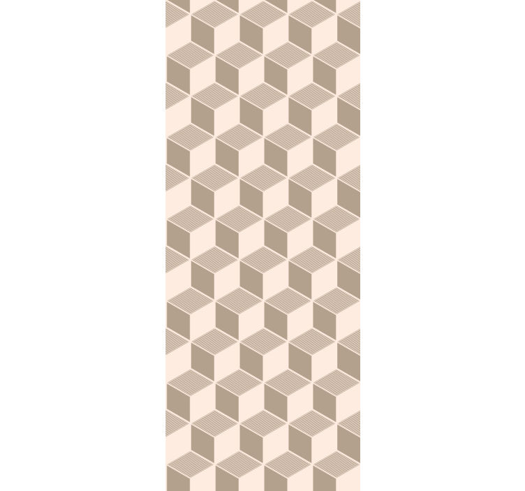 幾何学的壁紙スタイリッシュキューブパターン - TENSTICKERS