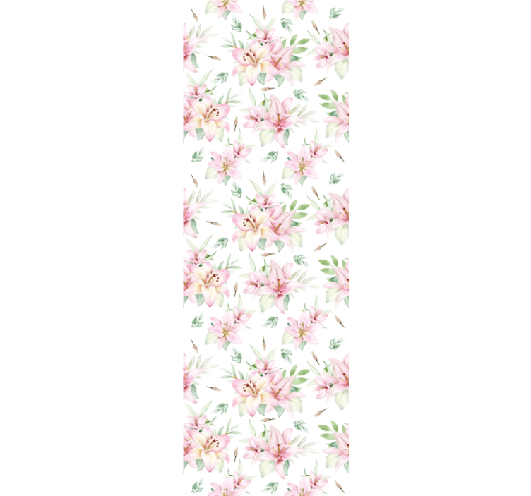 壁紙 花 ピンクとホワイトのパターン - TENSTICKERS