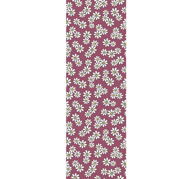 壁紙 花 赤い模様のデイジー - TENSTICKERS