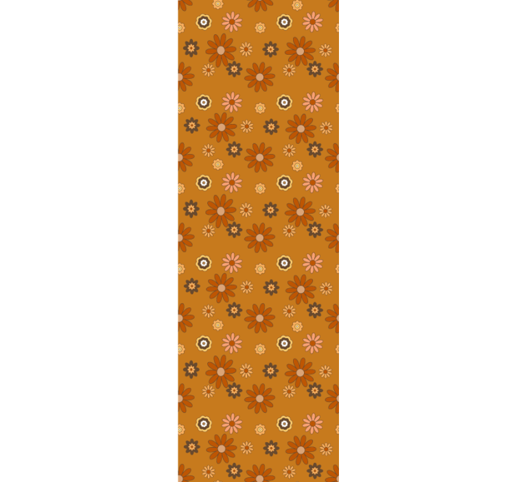 60 年代のフラワー パワーのビンテージ壁紙 - TENSTICKERS