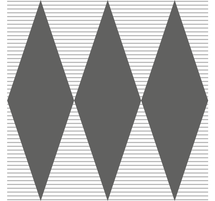 幾何学的な壁紙 グレーダイヤモンドパターン - TENSTICKERS