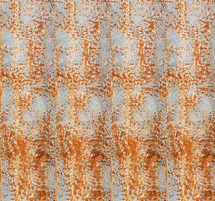 レンガ 壁紙 錆びた金属の錯覚 - TENSTICKERS