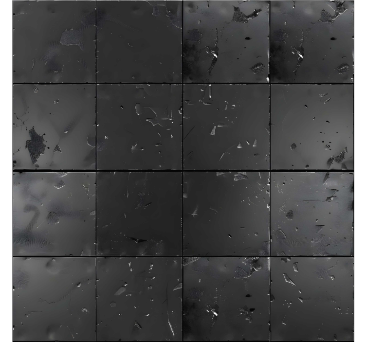 タイル 壁紙 黒のインダストリアルスタイル - TENSTICKERS