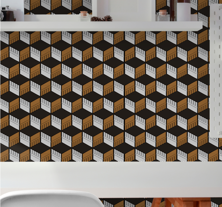 3d 壁紙 キュービックイリュージョンアート - TENSTICKERS