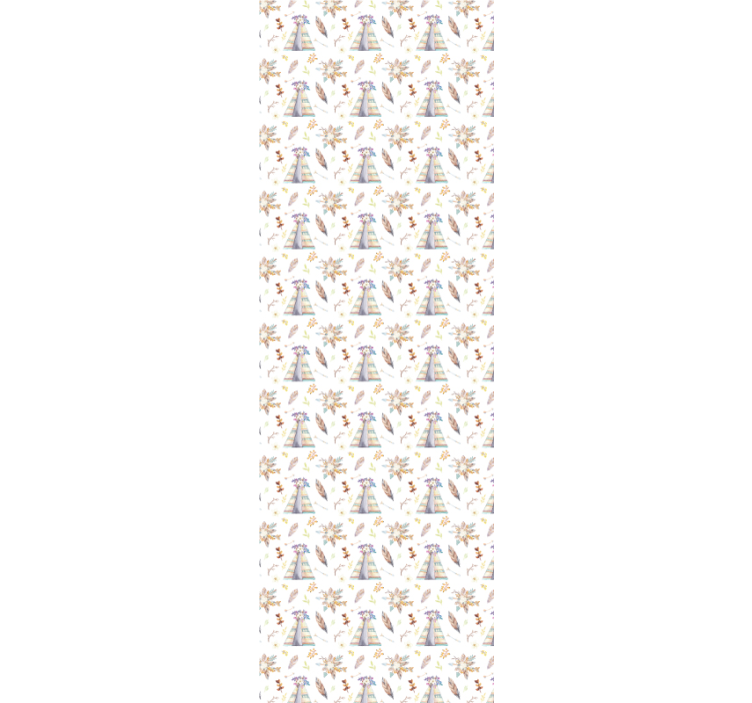 カスタム壁紙ウエスタンテントパターン - TENSTICKERS