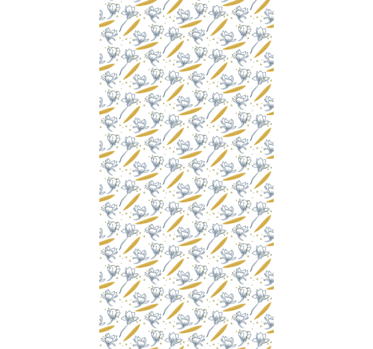 葉壁紙花と葉が舞う - TENSTICKERS