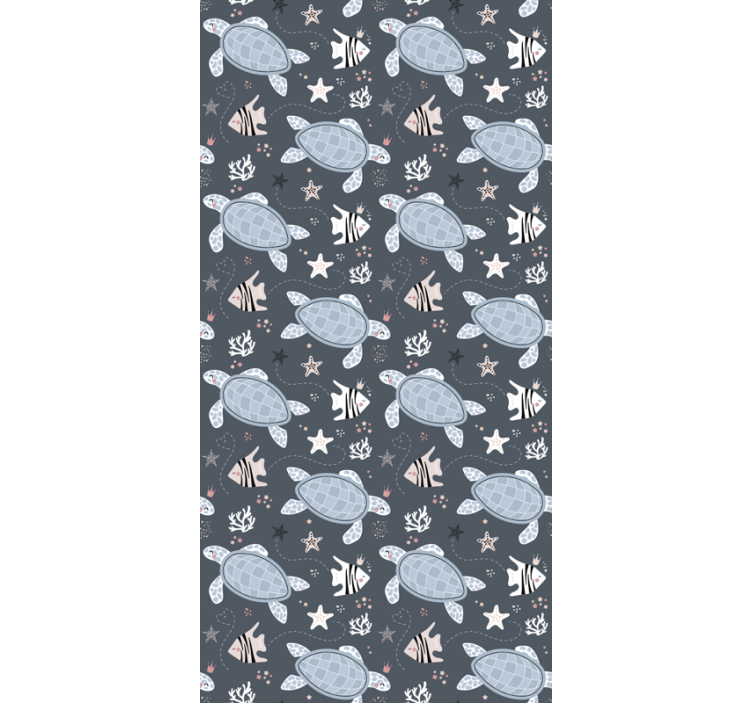 カメと海の子供たちの下の魚壁紙 - TENSTICKERS