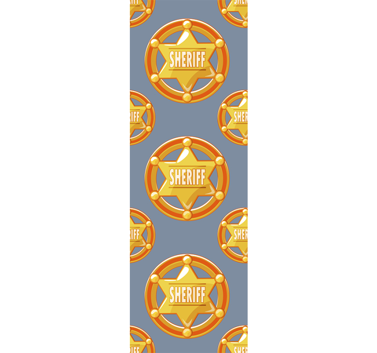 カスタム壁紙　保安官バッジ柄 - TENSTICKERS