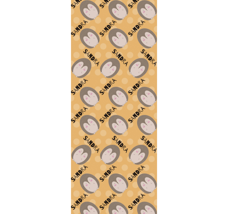 保育園の壁紙カスタムハリネズミ柄 - TENSTICKERS