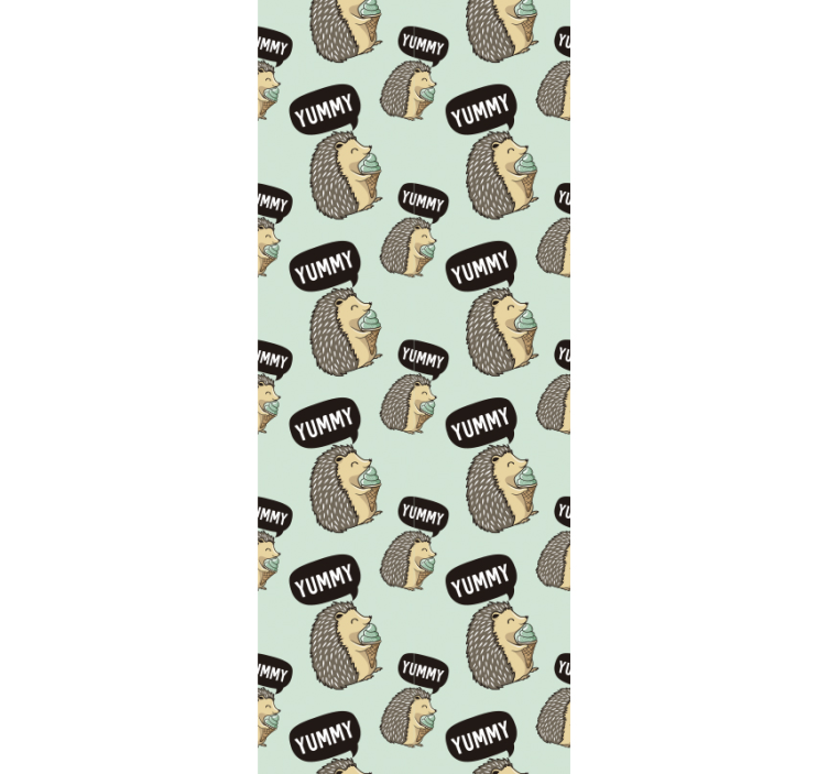 動物 壁紙 ハリネズミのかわいいプリント - TENSTICKERS