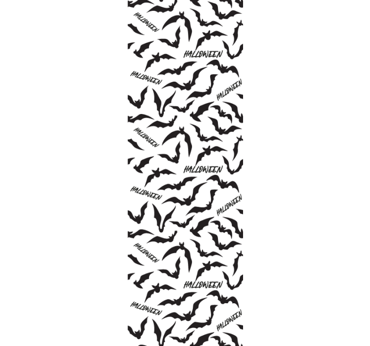 ハロウィーン壁紙コウモリとテキスト - TENSTICKERS