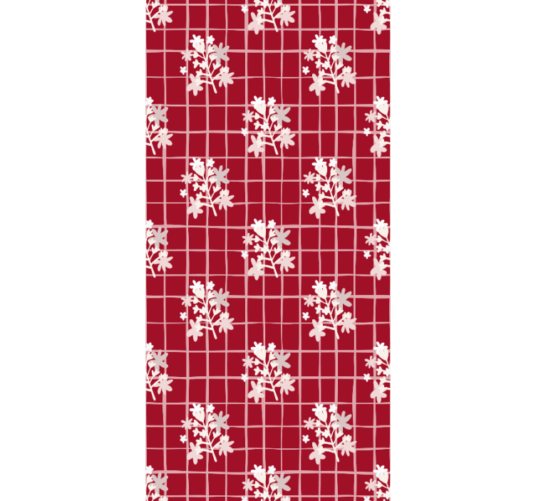 花 壁紙 フラワーモザイクパターン - TENSTICKERS