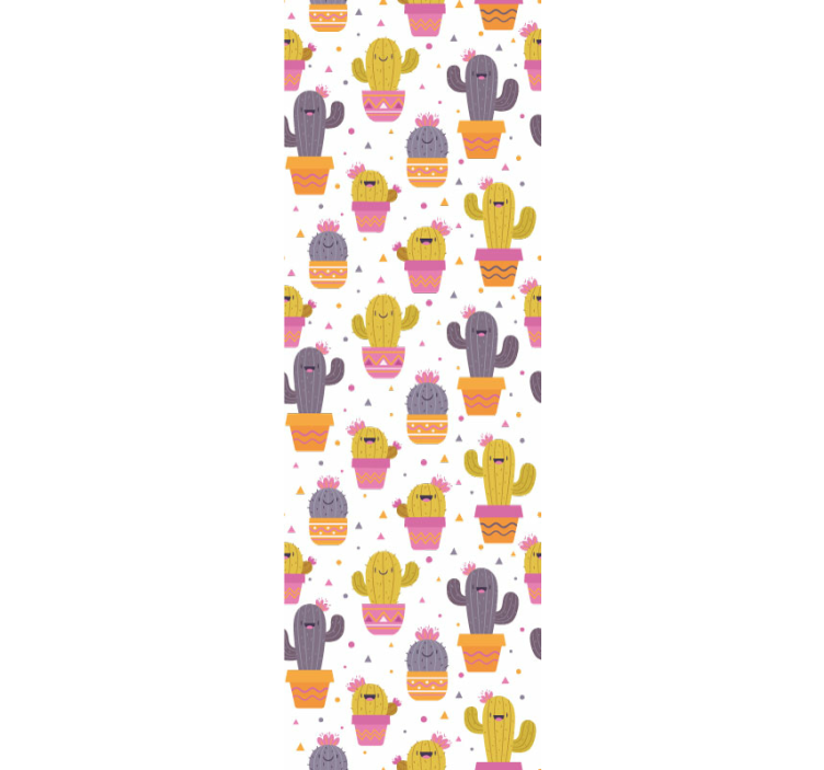 子供の寝室の壁紙ハッピーな赤ちゃんのサボテン - TENSTICKERS