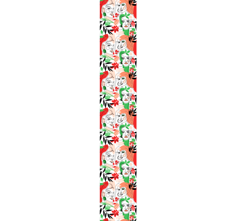 概要の壁紙 顔と花のデザイン - TENSTICKERS