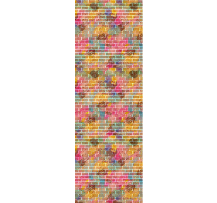 カラフルなレンガの壁のレンガの壁紙 - TENSTICKERS