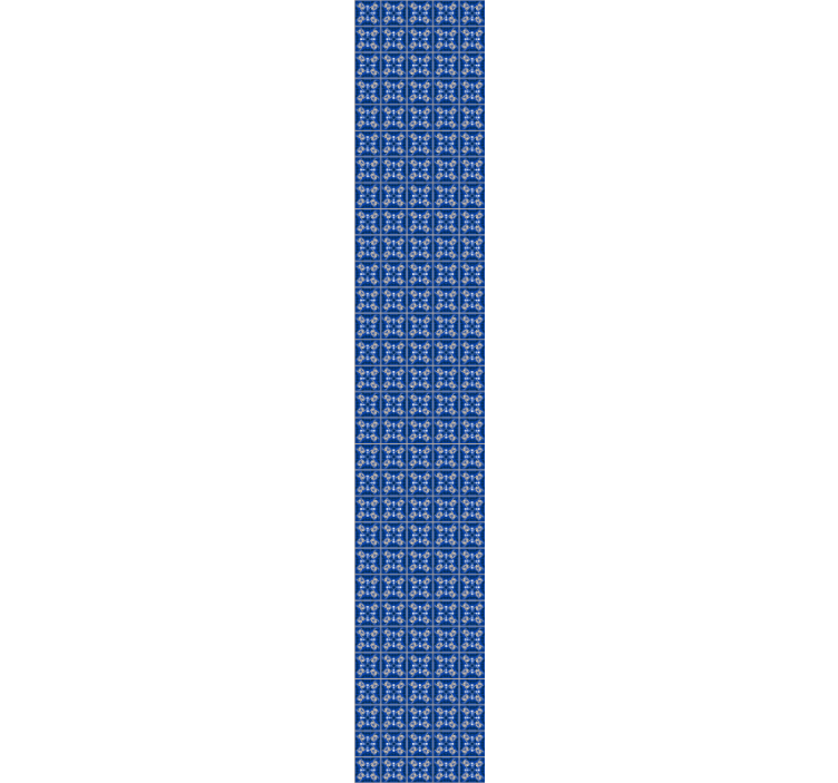 タイル 壁紙 精巧な青い模様 - TENSTICKERS