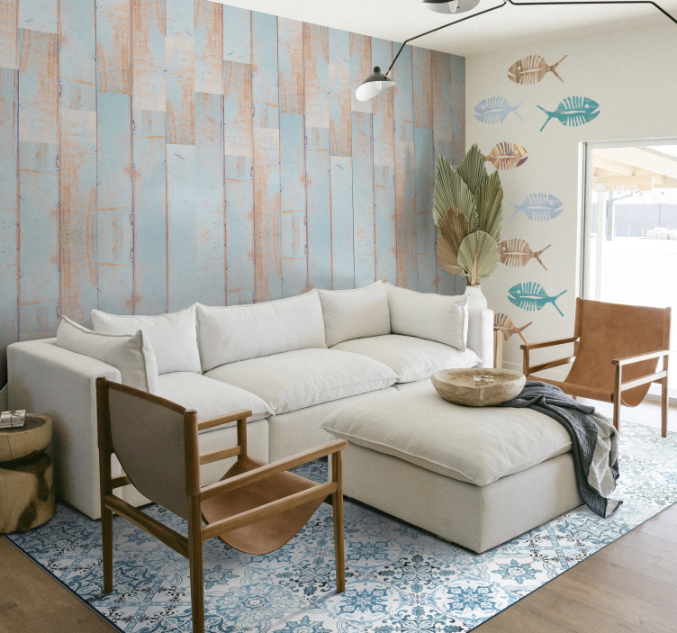 ウッドテクスチャ壁紙明確な空 - TENSTICKERS