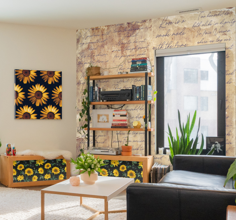 ロミオとジュリエットの愛の詩のレタリングの壁紙 - TENSTICKERS