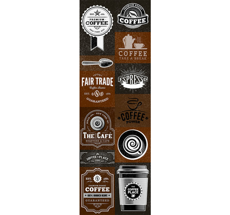 キッチン 壁紙 コーヒーショップテーマ - TENSTICKERS