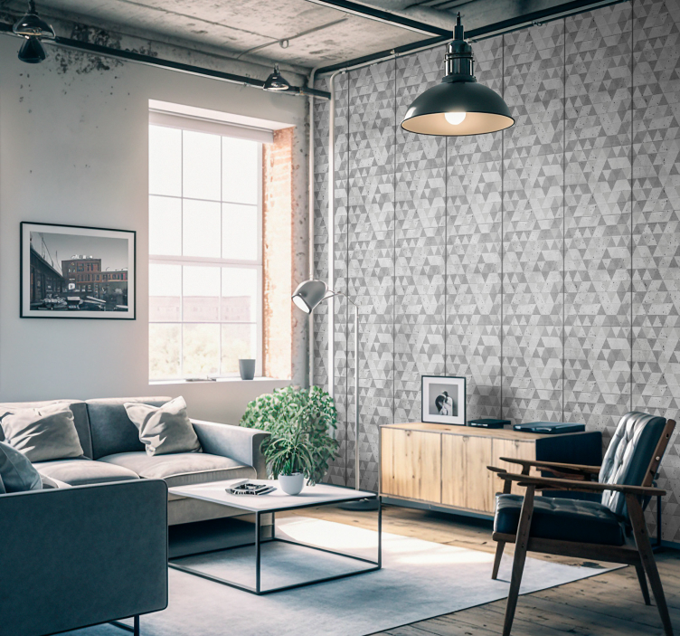 コンクリートの三角形コンクリートの壁紙 - TENSTICKERS