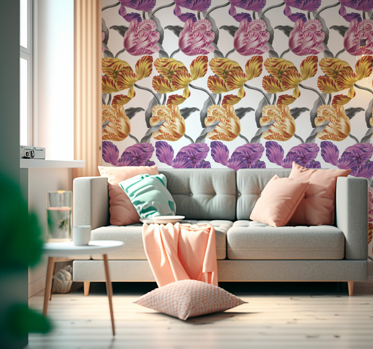 壁紙 花 エレガントなチューリップ - TENSTICKERS