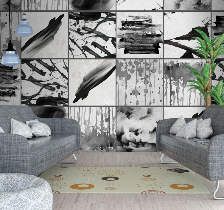 概要の壁紙 抽象的なインクのしみ - TENSTICKERS