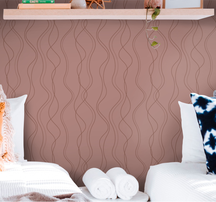 概要の壁紙流れるラインパターン - TENSTICKERS