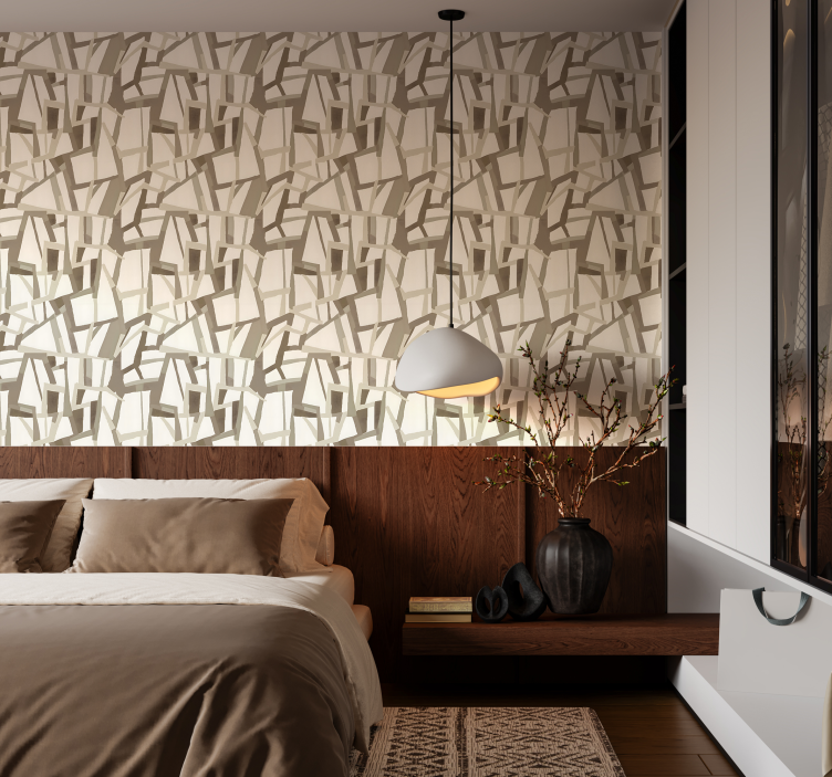 概要の壁紙 ベージュの北欧スタイル - TENSTICKERS