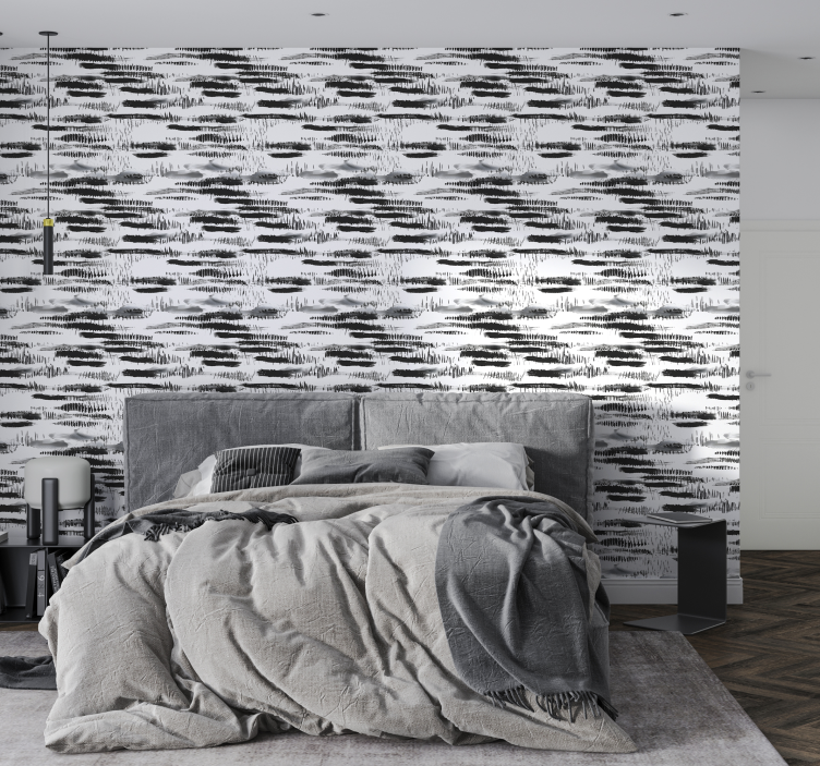 概要の壁紙 黒いペンキのストローク - TENSTICKERS