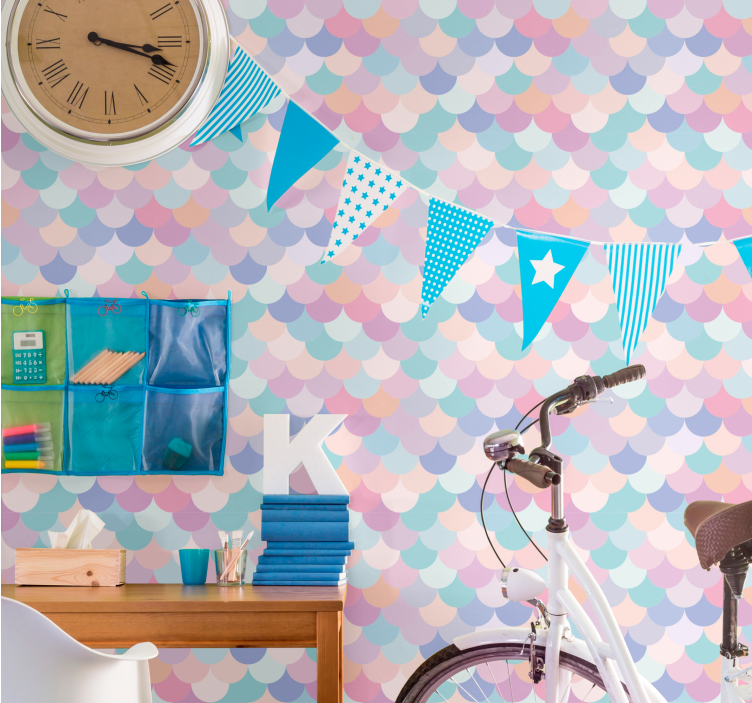 動物の壁紙柔らかなトーンの鱗 - TENSTICKERS