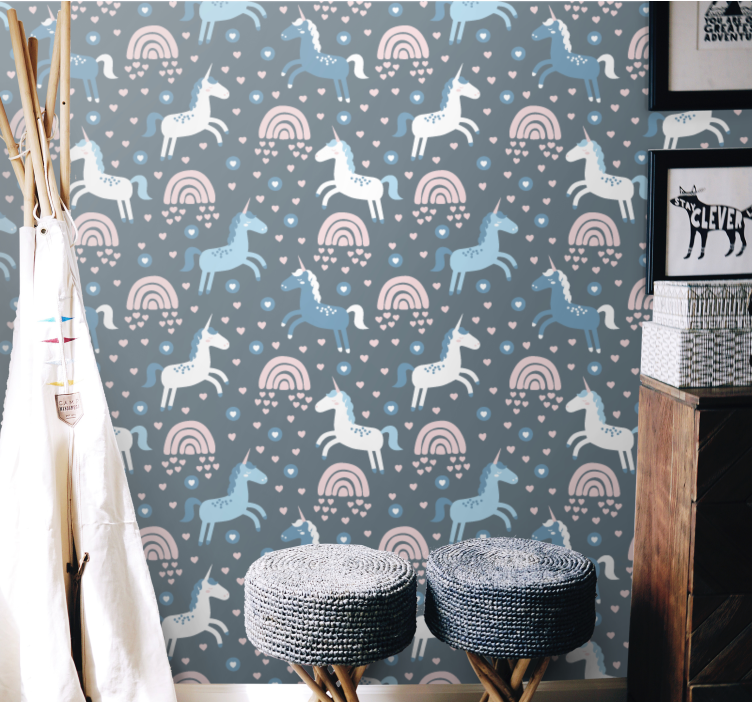 動物 壁紙 キリンの虹のモチーフ - TENSTICKERS