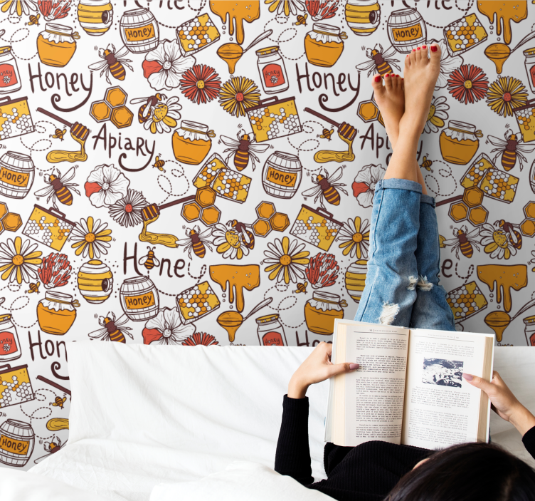 アート 壁紙 蜂の巣の喜び - TENSTICKERS