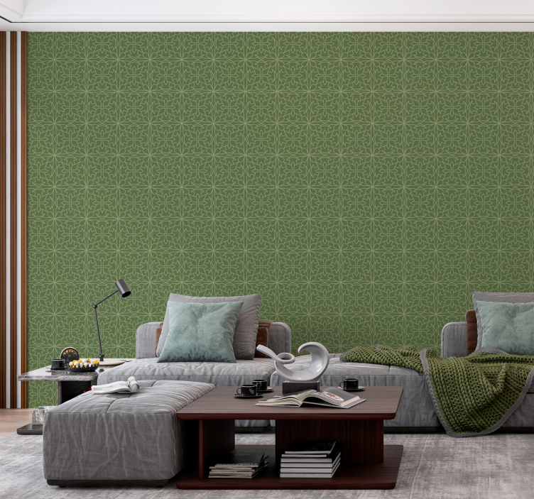 バロック壁紙 ミニマリストのダマスク柄 - TENSTICKERS