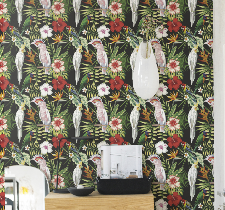 明るい色のオウムの動物の壁紙 - TENSTICKERS