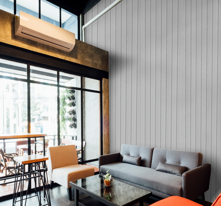 落ち着いたリネンの縦縞 - TENSTICKERS