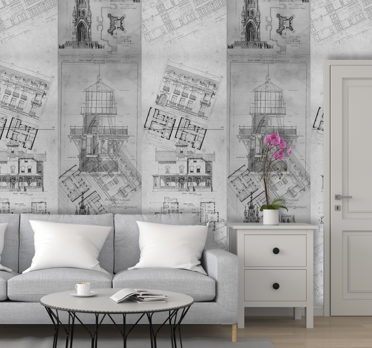 風景 壁紙 建築スケッチ - TENSTICKERS