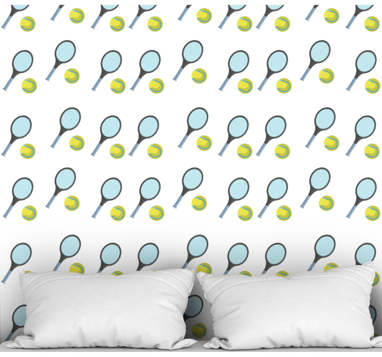 カスタム壁紙テニスラケットとボール - TENSTICKERS