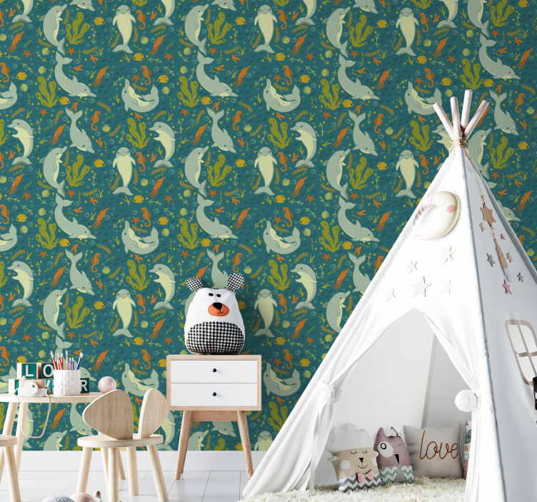 動物 壁紙 水中動物 - TENSTICKERS