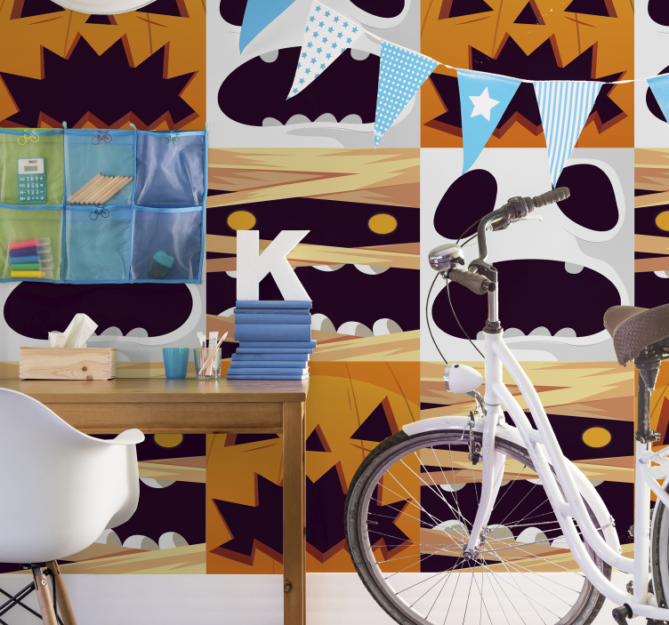 ハロウィーン壁紙恐ろしい顔 - TENSTICKERS