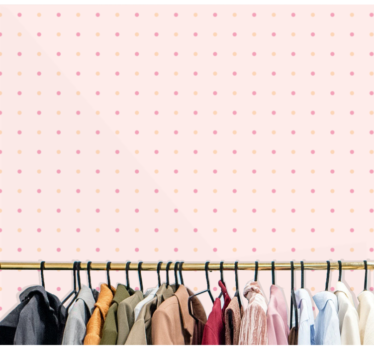 ドットピンクのバラの寝室の壁紙 - TENSTICKERS