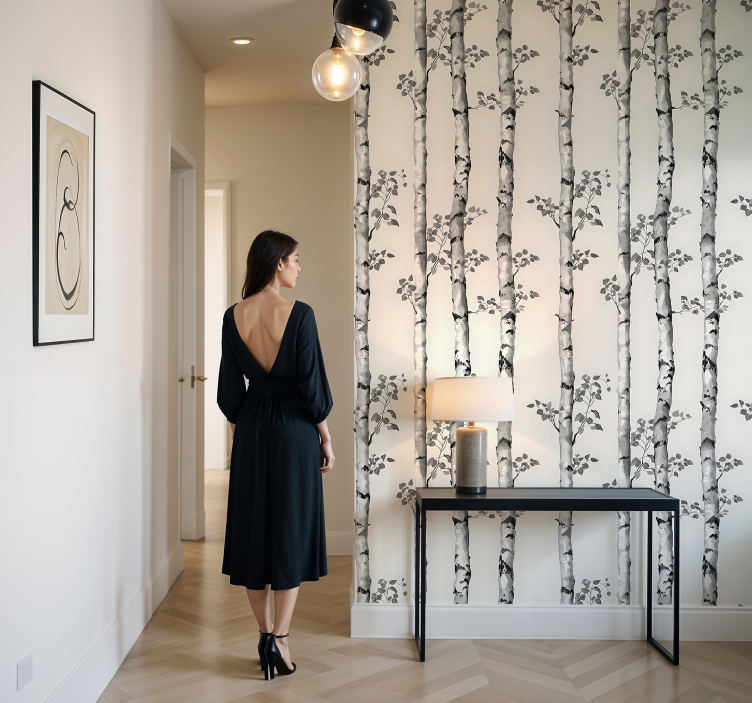 入口の壁紙 冬の大きな木 - TENSTICKERS