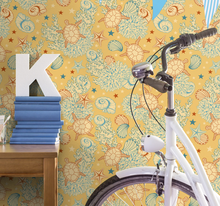 魚壁紙 マリンモチーフのアンサンブル - TENSTICKERS