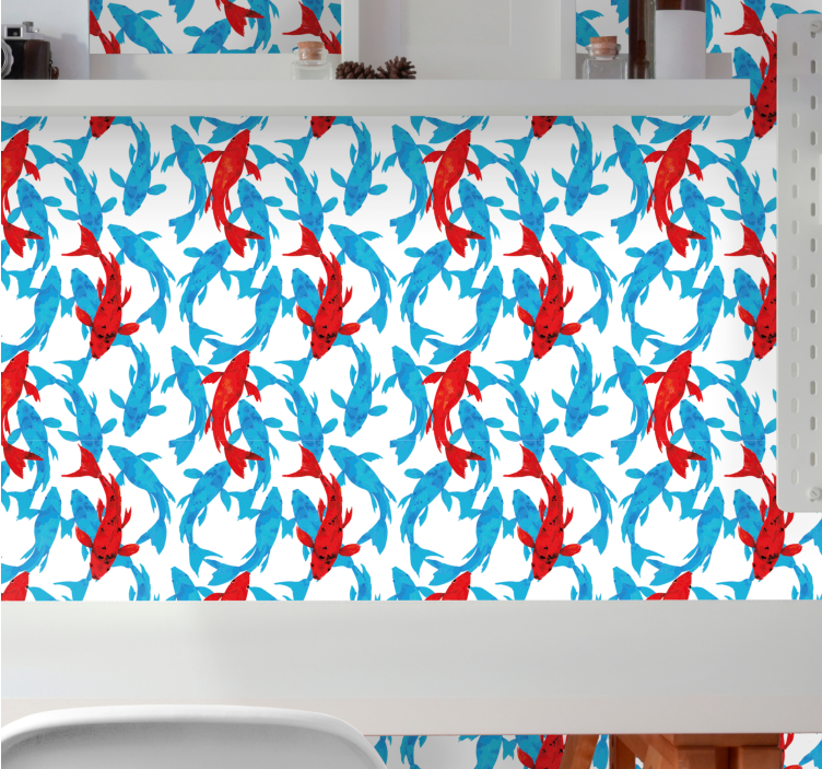 魚壁紙 水中ダンス - TENSTICKERS