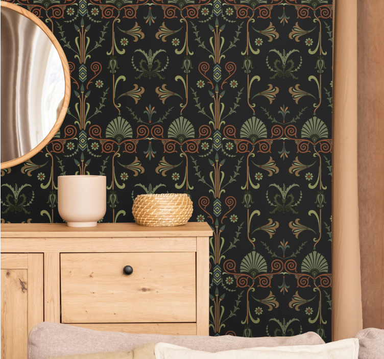 花 壁紙 ボタニカルエレガントパターン - TENSTICKERS